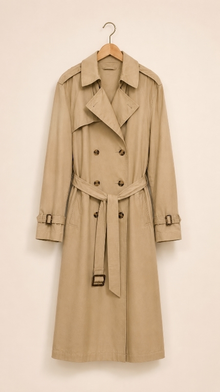 The same trench coat in a Vintsnap look